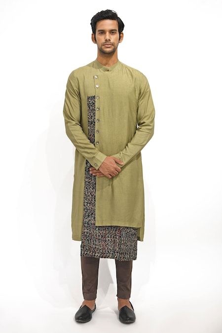 Kurta with color block pattern